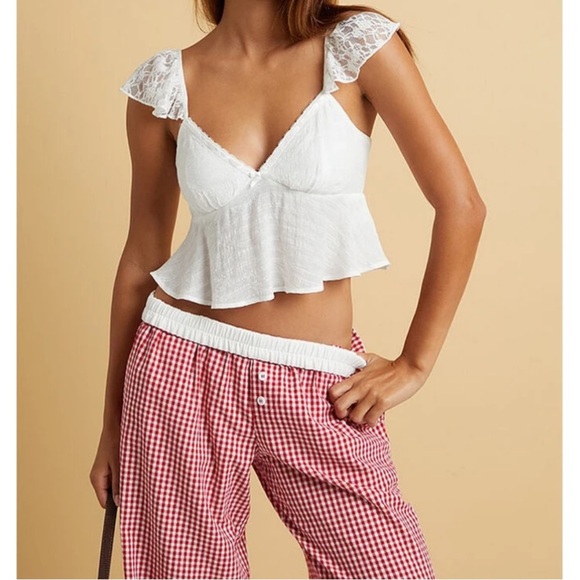 PacSun Tops - PacSun Beverly & Beck white Belle Lace dainty babydoll Top nwot